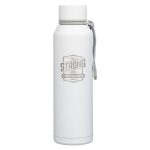 Be Strong and Courageous White Stainless Steel Water Bottle - Image 7