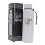Be Strong and Courageous White Stainless Steel Water Bottle - Image 9
