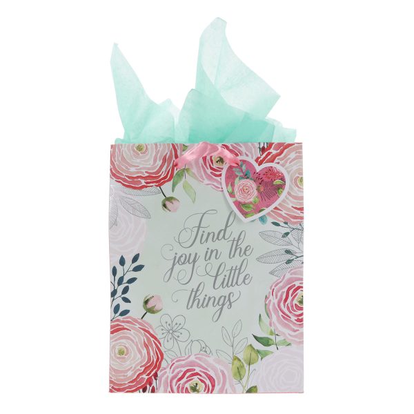 Find Joy in the Little Things Medium Gift Bag with Gift Tag - Image 7