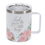 Find Joy in the Little Things Stainless Steel Camp Style Mug - Image 7