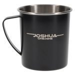 Be Strong and Courageous Black Stainless Steel Camp Style Mug - Image 6