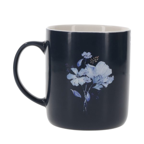 Grace Floral Navy Blue Ceramic Mug - Image 6