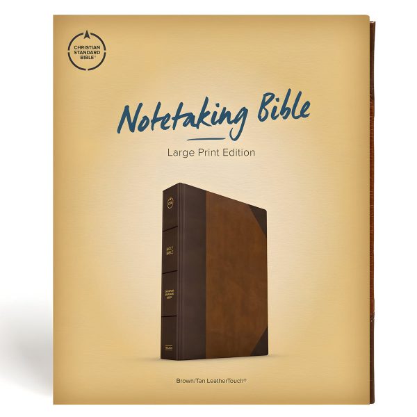CSB Brown and Tan Imitation Leather Notetaking Bible Large Print - Image 2
