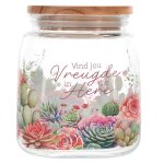 Vind Vreugde in die Here Afrikaans Glass Cookie Jar with Bamboo Lid - Image 6