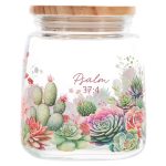 Vind Vreugde in die Here Afrikaans Glass Cookie Jar with Bamboo Lid - Image 7