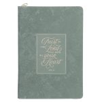 Trust in the Lord with All Your Heart Floral Faux Leather Journal - Image 3
