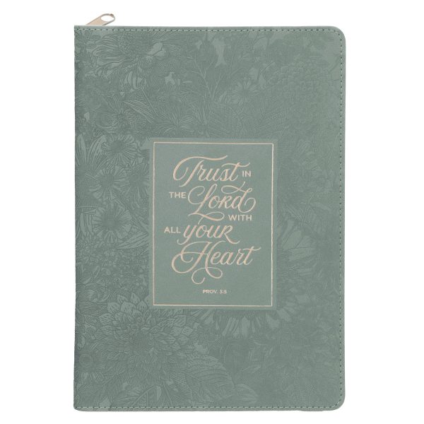 Trust in the Lord with All Your Heart Floral Faux Leather Journal - Image 3