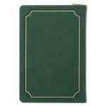 We Are More than Conquerors Through Him Who Loved Us Green Faux Leather Journal with Zipped Closure - Image 6