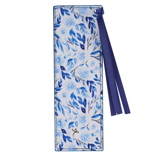 Trust in the Lord Blue Floral Faux Leather Bookmark - Image 6