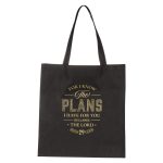 For I Know the Plans I Have for You Declares the Lord Black Non-Woven Tote Bag - Image 5