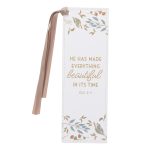 Everything Beautiful Cream and Brown Faux Leather Bookmark - Image 7