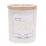 God Works Together All Things for Good Calming Breeze Scented Candle with Bamboo Lid - Image 9