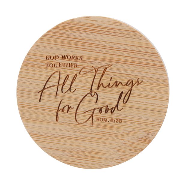 God Works Together All Things for Good Calming Breeze Scented Candle with Bamboo Lid - Image 11