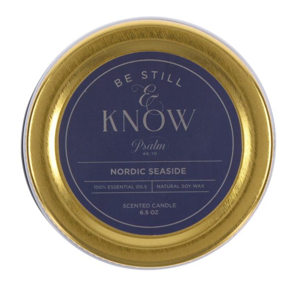 Be Still and Know Nordic Seaside Scented Candle with Screw Top Lid - Image 11