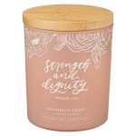 Strength and Dignity Grapefruit Grove Scented Candle with Bamboo Lid - Image 3