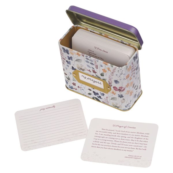My Prayers Multi Floral Promise Cards in Tin - Image 10