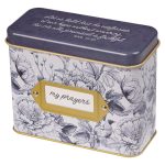 My Prayers Blue Floral Promise Cards in Tin - Image 9
