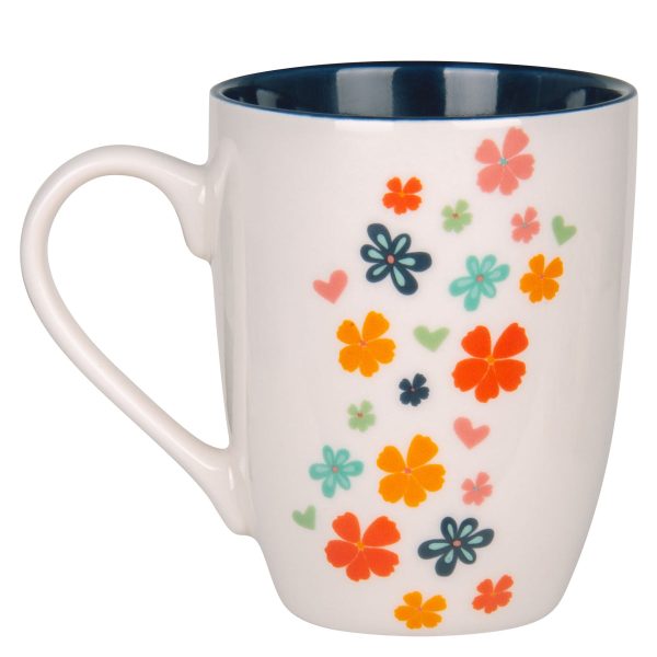 Faith Hope Love Ceramic Mug with Blue Interior - Image 6