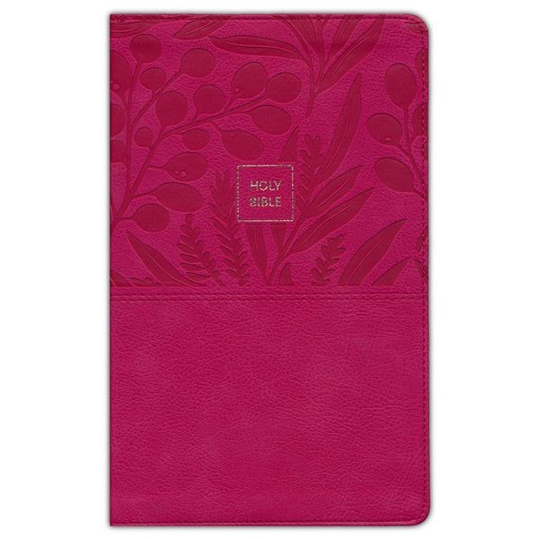 NKJV Pink Faux Leather Personal Size End Of Verse Reference Bible Large Print Comfort Print - Image 1