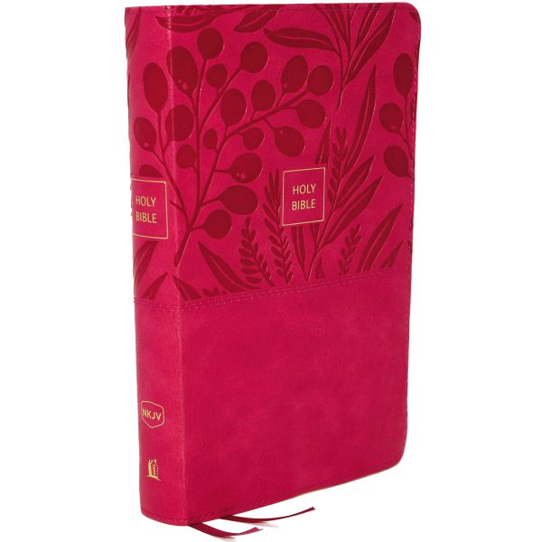 NKJV Pink Faux Leather Personal Size End Of Verse Reference Bible Large Print Comfort Print - Image 4