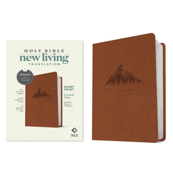 NLT Tan Mountain Imitation Leather Filament Premium Value Thinline Bible Giant Print - Image 9