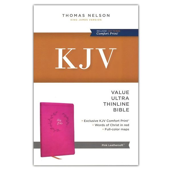 KJV Pink Imitation Leather Value Ultra Thinline Bible Comfort Print - Image 6