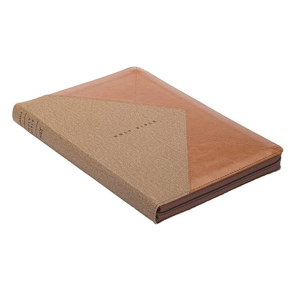 NLT Filament Thinline Reference Bible, Large Print, Stone & Camel With Zip (Imitation Leather) - Image 16