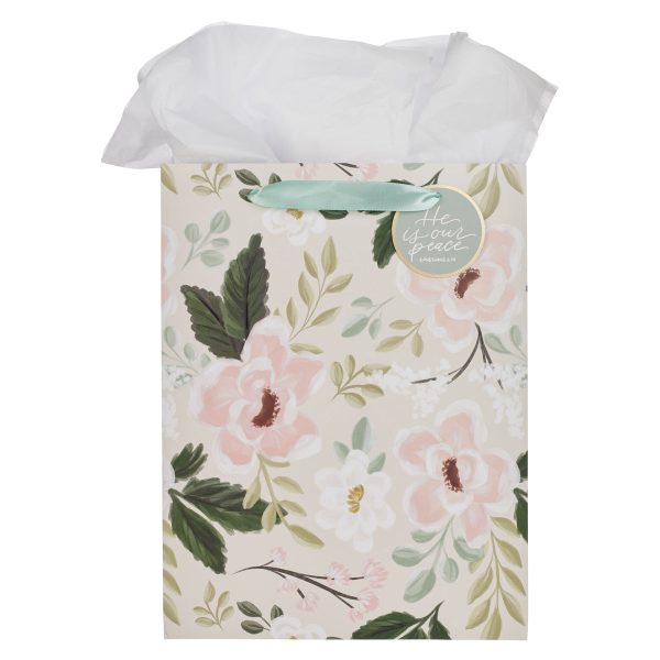He Is Our Peace Portrait Gift Bag with Gift Tag - Image 3