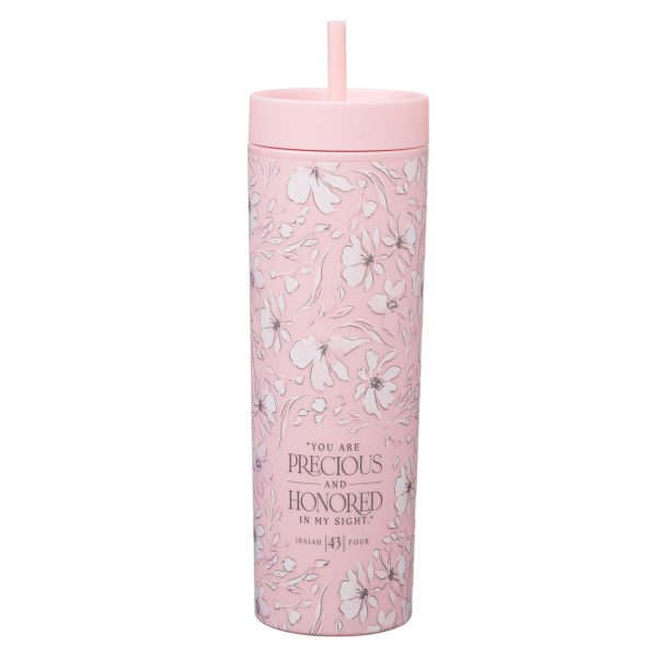 You are Precious and Honored in My Sight Plastic Travel Tumbler with Straw - Image 7