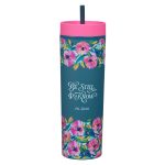 Be Still & Know Plastic Travel Tumbler with Straw - Image 7