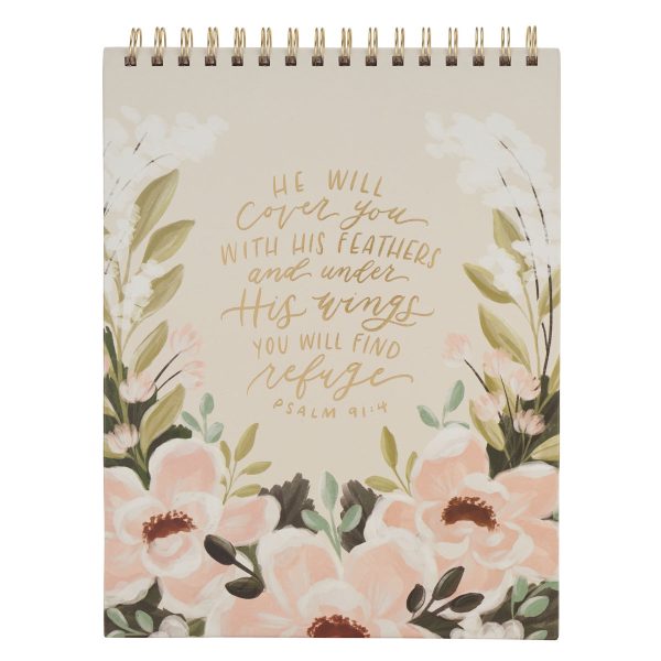 He will Cover You with His Feathers & Under His Wings You will Find Refuge A4 Wirebound Notepad - Image 3