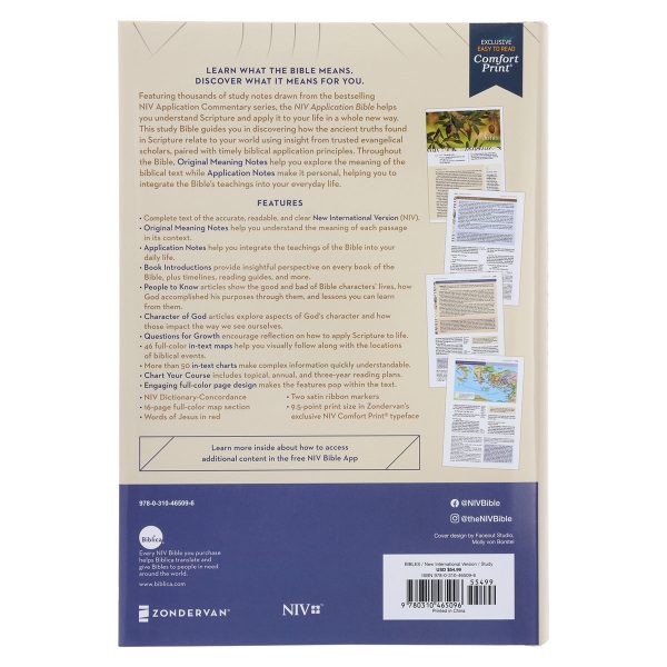 NIV Multi-Cream Hardcover Application Bible Red Letter Comfort Print - Image 4