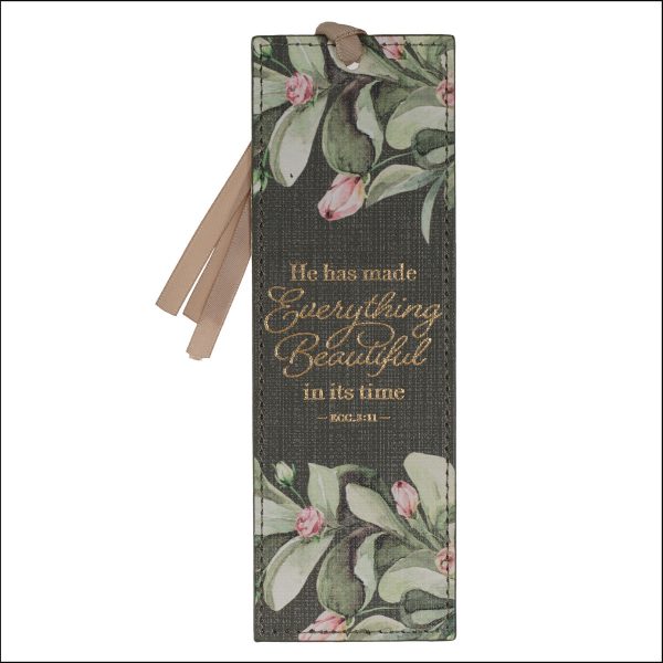 He Has Made Everything Beautiful in Its Time Faux Leather Bookmark - Image 7