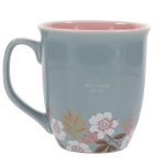 With God All Things Are Possible Teal Ceramic Mug with Pink Interior - Image 11