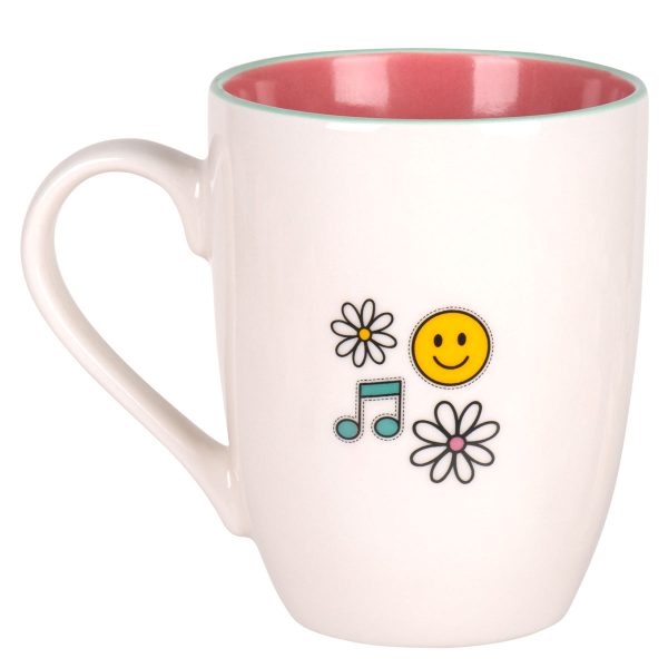 Dance and Be Glad Pink Interior Ceramic Mug - Image 10