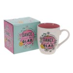 Dance and Be Glad Pink Interior Ceramic Mug - Image 11