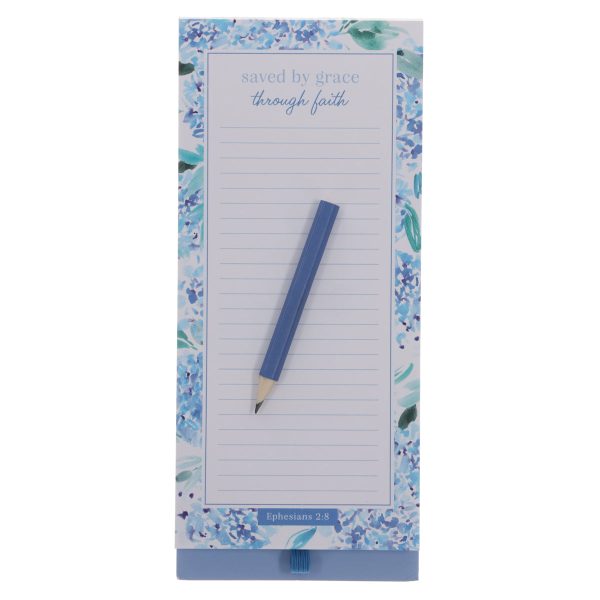 Saved by Grace Through Faith Magnetic Notepad with Pencil - Image 18