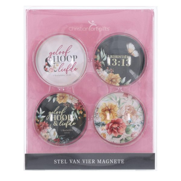 Geloof Hoop en Liefde Afrikaans Four-Piece Glass Magnetic Set - Image 10
