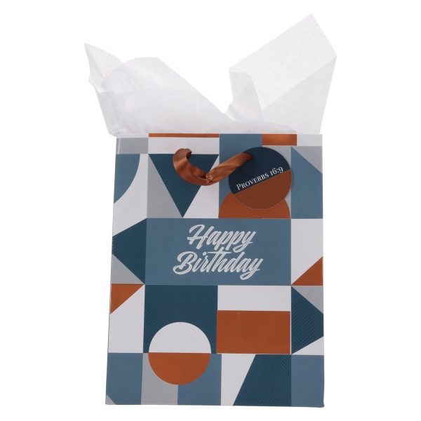 May the Lord Direct Your Steps - Happy Birthday Medium Gift Bag with Gift Tag - Image 10