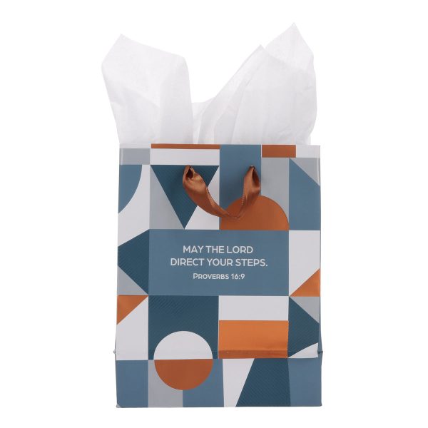 May the Lord Direct Your Steps - Happy Birthday Medium Gift Bag with Gift Tag - Image 11