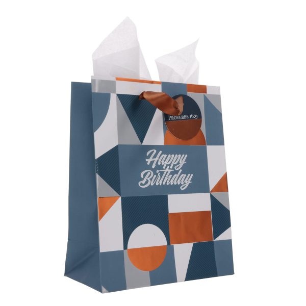 May the Lord Direct Your Steps - Happy Birthday Medium Gift Bag with Gift Tag - Image 12