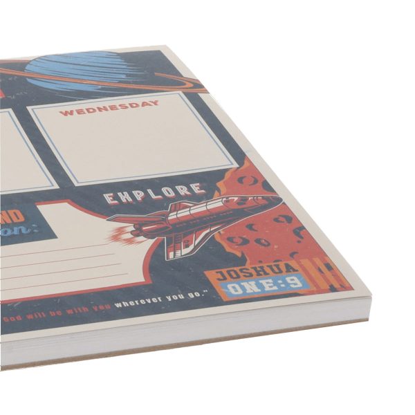 A4 Weekly Desk Planner For Boys - Strong and Courageous - Image 12