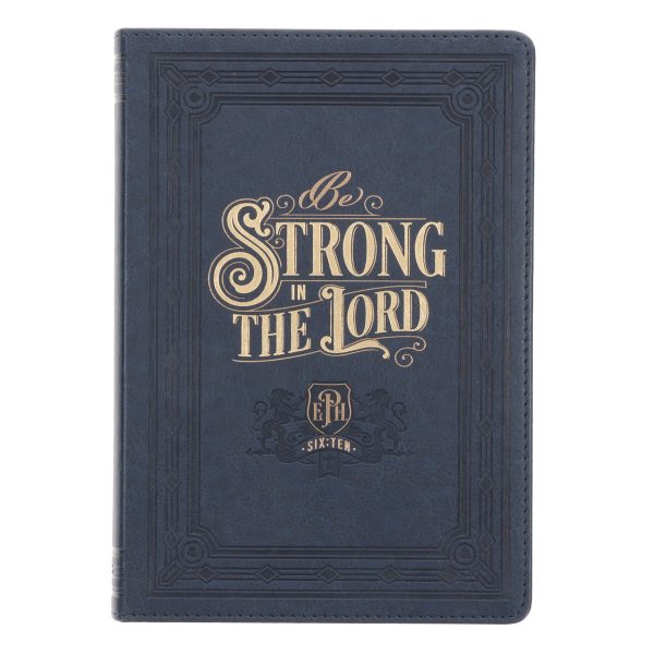 Be Strong in the Lord Navy Faux Leather Journal - Image 7