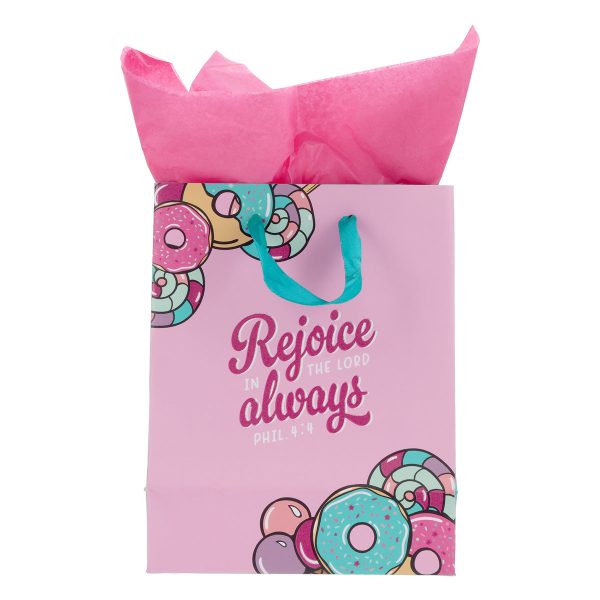 Rejoice in the Lord Always - Happy Birthday Medium Gift Bag with Gift Tag - Image 11