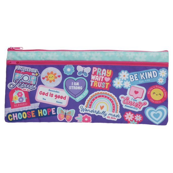 I Am Strong Canvas Pencil Case - Image 13