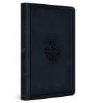 ESV Navy Mosaic Cross Design Imitation Leather Value Thinline Bible Large Print - Image 7
