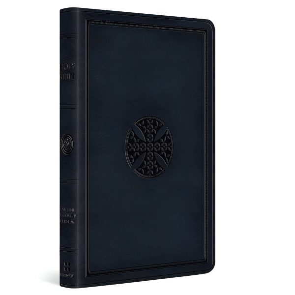 ESV Navy Mosaic Cross Design Imitation Leather Value Thinline Bible Large Print - Image 7
