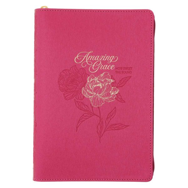 Amazing Grace How Sweet the Sound Faux Leather Journal with Zipped Closure - Image 7