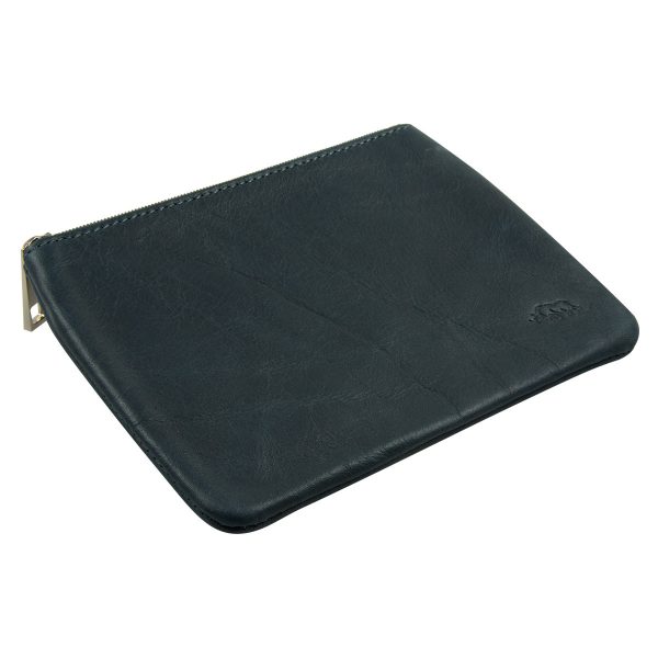 Genuine African Leather Medium Navy Coin Purse - Image 21