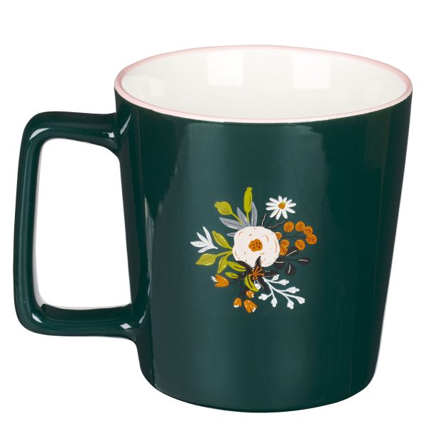 Trust in the Lord with All Your Heart Black Ceramic Mug with Pink Rim - Image 11